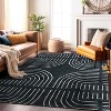 World Rug Gallery Bohemian Lines Washable Non Slip Area Rugs - 2 of 4