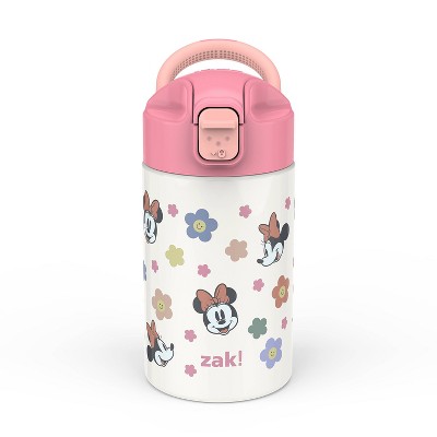 Zak Designs 14 fl oz Stainless Steel Vacuum Insulated Riverside Minnie Mouse Water Bottle: Kids & Toddler Drinkware