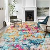 Modern Abstract Rug, Washable Non-Slip Kitchen Carpet ¨C Colorful Faux Wool Indoor Rug for Entryway, Bedroom, Laundry - 2 of 4