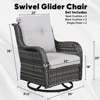 Gymojoy 4 Pieces Outdoor Rocking Chair Rattan Rocker Chairs with Cushion - 2 of 4