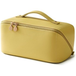 Large Capacity Cosmetic Bags for Women,Waterproof Portable Pouch Open Flat Toiletry Bag(Large) - 1 of 4