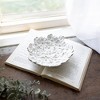 Embossed Floral Trinket Dish White Cast Iron by Foreside Home & Garden - 2 of 4