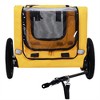 XINGHANZHENXUAN Pet Bike Trailer Dog Cart for Bicycle for Small and Medium Pets, Folding Cart Frame, Non-Slip Floor, Internal Leash - 4 of 4
