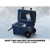 SOZT Blue 55 qt. Portable Chest Cooler, Leak-Proof Outdoor Insulated Cooler with Handle and Wheels for Camping, Beach, Boat - 3 of 4