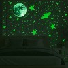 AFG3387 Moon Star Spaceship Luminous Wall Sticker, Specification: 930PCS Green - 3 of 4