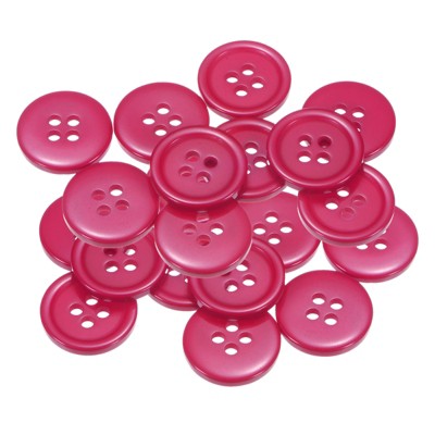 Unique Bargains Sewing Resin Round Flat 4-Hole Replacement Craft Buttons 20 Pcs