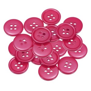 Unique Bargains Sewing Resin Round Flat 4-Hole Replacement Craft Buttons 20 Pcs - 1 of 4