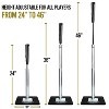 PLAYAPUT Baseball Batting Tee - Professional Hitting Tee for Baseball and Softball with Weighted Base, Flexible Rubber Top, Black and Silver - 3 of 4