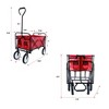 CAVINAS Heavy Duty Folding Wagon for Camping,Shopping Cart with All-Terrain Wheels,Utility Cart for Camping Shopping - 3 of 4