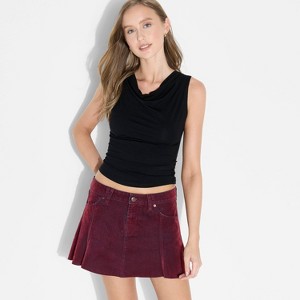 Women's Pocket Flare Mini Denim Skirt - Wild Fable™ - 1 of 3