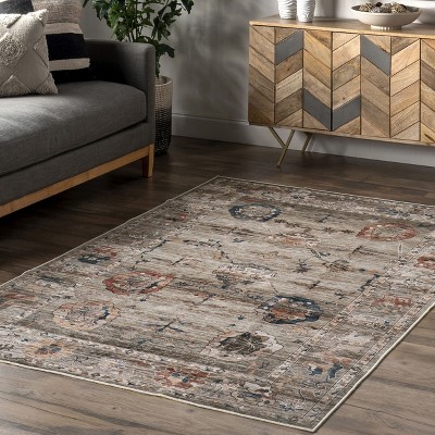 Cleora Multicolor Floral Machine Washable Area Rug