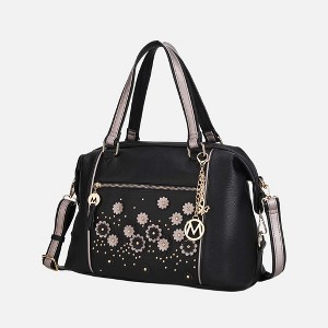 MKF Collection Francis Tote Women's handbag 3-D flowers with Keychain by Mia K - 1 of 4