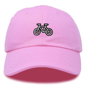 Dalix Bike Embroidered Bicycle Cotton Baseball Cap Adjustable Dad Hat Mens - 1 of 4