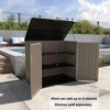 BENCMATE Storage Sheds, Garden Storage Shed Tool House with Lid and Door, Durable Construction for Backyard or Patio, Brown, 53.1"*33.1"*46.9" - 3 of 4