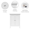 Teamson Home Stratford Freestanding Bathroom Cabinet with Two Doors White : Microfiber, Machine Washable, Non-Slip Backing - 4 of 4