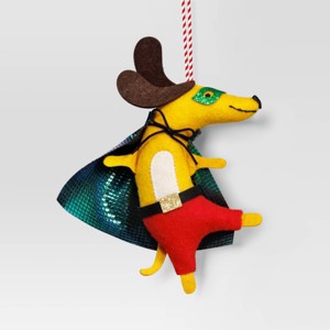 5.25" Christmas Fabric Superhero Ornament Dog - Wondershop™ - 1 of 3