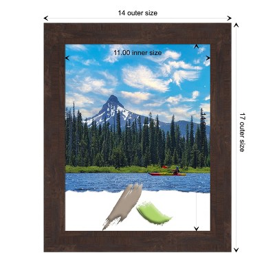 Fresco Dark Walnut 11x14 Wood Wall Picture Frame