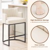 Hyleory Set of 2 Modern PU Leather Bar Stools – Stylish & Comfortable Seating - 4 of 4