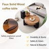 PAGED Nesting Coffee Table Vintage Round Living Room Table with Drawer, Center Table for Living Room, Study - 2 of 4