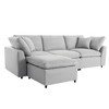 Modern Sectional Sofa, Down Filled Upholstery Convertible Sectional Sofa Couch for Living Room, Modular L-Shape Sofa Couch with Reversible Chaise - 4 of 4