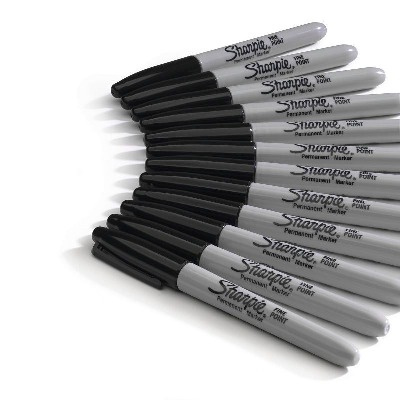 Sharpie Permanent Markers Fine Tip Black 24/Pack (2042918), 4 of 7