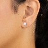 SHINE by Sterling Forever Sterling Silver Cushion Cut Prong Set Stud Earrings - 2 of 4