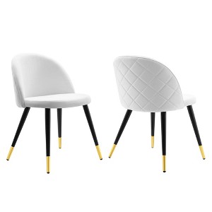 Modway Cordial Performance Velvet Dining Chairs - Set of 2 - 1 of 4