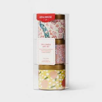 4oz Core Grab Tin with Patterned Wrap Label Gift Set Flora and Fruit - Opalhouse™