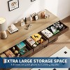 71" Double Dog Crate Furniture with 3 Storage Drawers | Wooden TV Stand & Pet Kennel with Removable Divider - 4 of 4