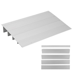 Door Ramp, Threshold Ramp 4'' Rise - 320kg Capacity Aluminum Floor Transition Strip for Wheelchair, Scooter, Motorhome, Pets, Truck - 1 of 4