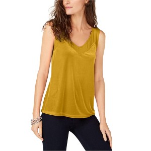 I.N.C International Concepts Womens velvet Tank Top, Yellow, Small - 1 of 1
