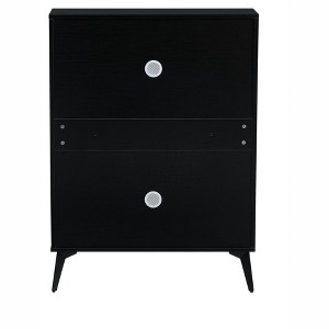 Vynxaria Black Shoe Organizer Cabinet with Storage Shelves - 1 of 4