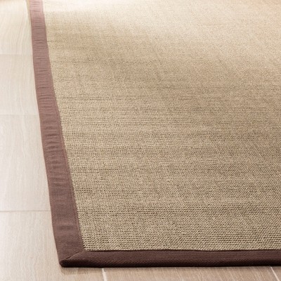 Sage and Brown Hand-Knotted Sisal Area Rug