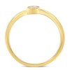 14K Yellow Gold Plated Silver Miracle Set Diamond Ring - 2 of 4