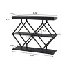 3-Tier Entryway Table, Industrial Console Sofa Table with Storage, Accent Tables with Open Shelves, Diamond-Shaped Metal Frame, Foyer Tables - 2 of 4