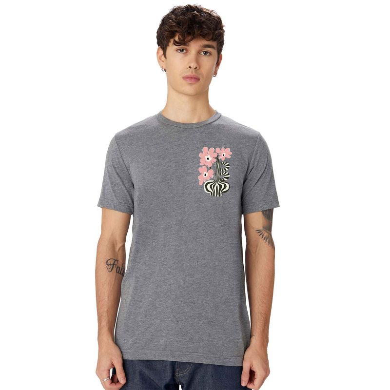 Miho Floral Strip T-Shirt - Deny Designs, 2 of 4