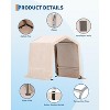 Coucheta Heavy-Duty Portable Outdoor Storage Shed with Roll-Up Door & Vent, 240g Waterproof PE Tarp & UV Protection, Carport Storage Shelter - 2 of 4