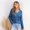 Women's Chic Scalloped V-Neck Textured Knit Sweater - Cupshe - 2 of 4