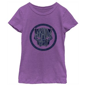 Girl's Black Panther: Wakanda Forever Panther Logo T-Shirt - 1 of 4