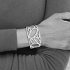 Black Bow Jewelry 36mm Stainless Steel Polished Ovals Tapered Cuff Bracelet - 3 of 4