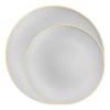 Smarty Had A Party Gray w/ Gold Organic Plastic Dinnerware Set - 120 Sets - 2 of 4