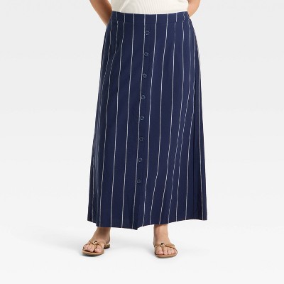 Women's Button-Front Maxi Skirt - Ava & Viv™