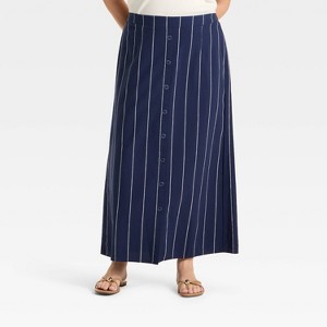 Women's Button-Front Maxi Skirt - Ava & Viv™ - 1 of 3