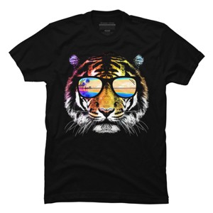 Men's Design By Humans Summer Tiger By clingcling T-Shirt - 1 of 2