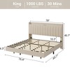 Whizmax Floating Bed Frame with LED Lights, Upholstered Platform Full Bed Frame with Charging Station, No Box Spring Needed - 2 of 4