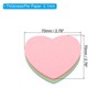 Unique Bargains Heart Shape Bright Colorful Sticky Notes 100 Sheets/Pad - image 2 of 4