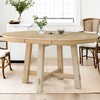 NicBex Farmhouse Round Extendable Dining Table with 16" Leaf,Kitchen Table for 4 to 6 - 2 of 4
