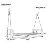 Twin Size Porch Swing Bed Daybed with Acacia Wood Frame and Hemp Ropes, 400lbs Capacity, for Garden and Backyard - ModernLuxe - 3 of 4
