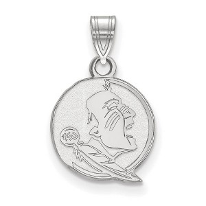 Black Bow Jewelry 14k White Gold Florida State Seminoles NCAA Small Pendant - 1 of 3