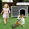 Small Wooden Outdoor Dog House, Dog House Big With Waterproof Roof, Pet House Dogs With Weather-Resistant Design-Cuddlewood - 2 of 4